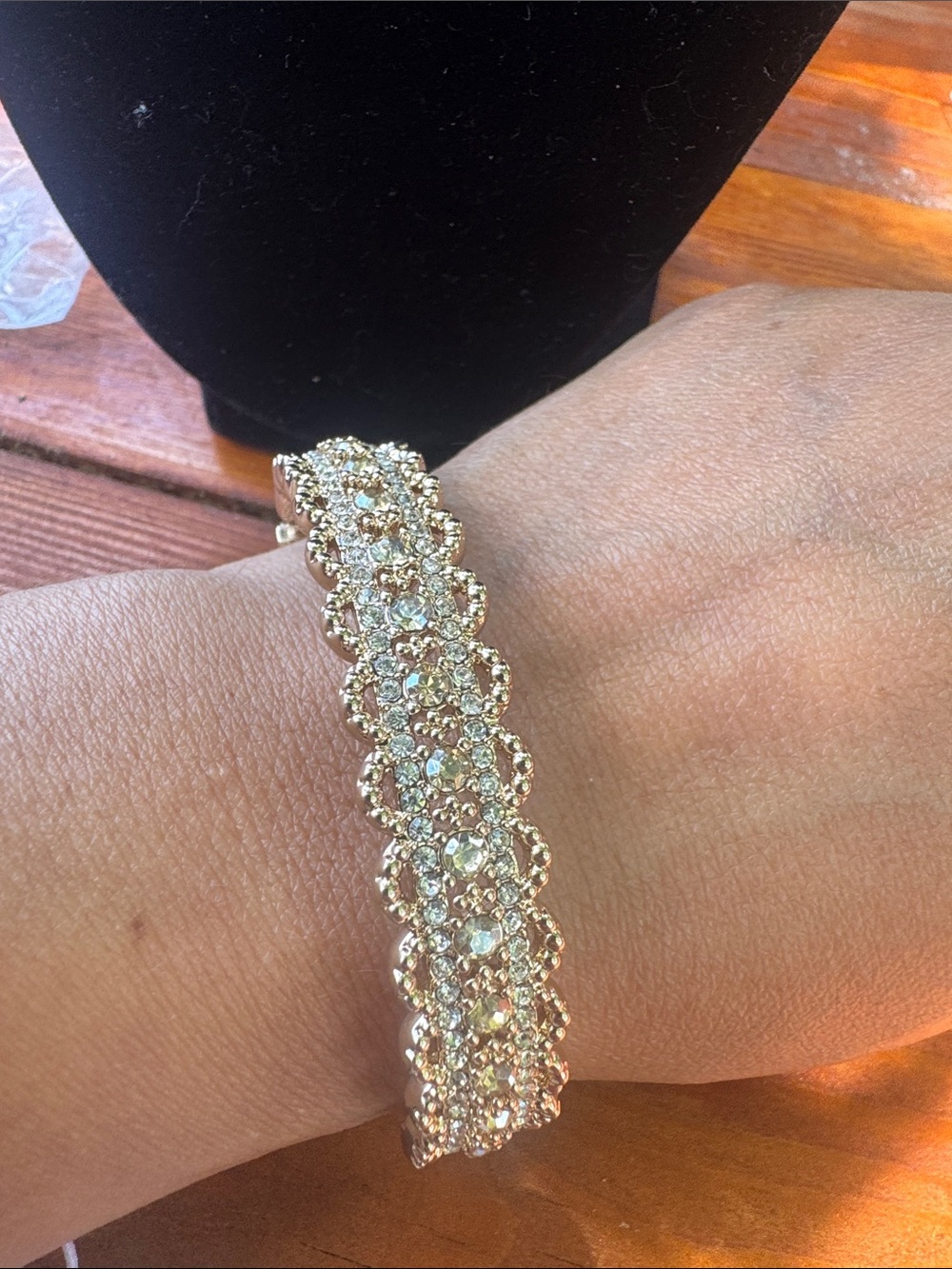 Michael Kors Gold Crystal Bracelet - Scalloped Sparkle